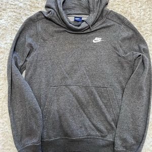 NIKE Embroidered Gray Hoodie